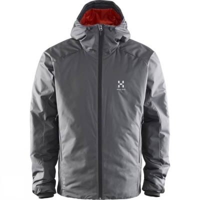 Chaquetas Haglofs Barrier III Hood Hombre - Gris / Naranjas - Chile PEA736085
